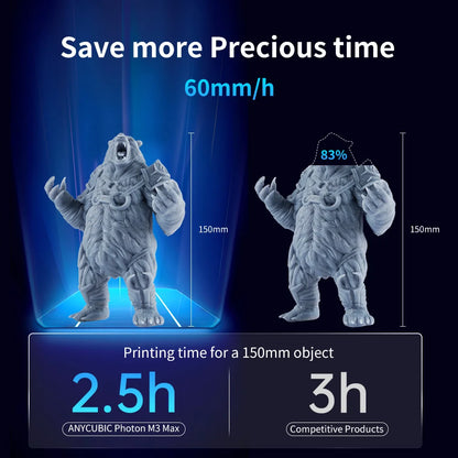 ANYCUBIC Photon M3 Max LCD 3D tiskárna 13" 7K monochromatická obrazovka 3D tisk s vysokým rozlišením a automatickou pryskyřicí