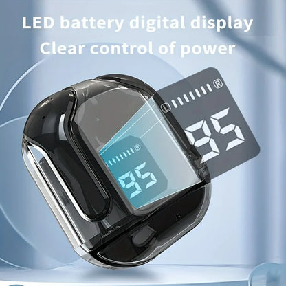 Originální bezdrátová Bluetooth sluchátka Transparentní HIFI sluchátka LED Power Digital Display Stereo Sound sluchátka pro Xiaomi