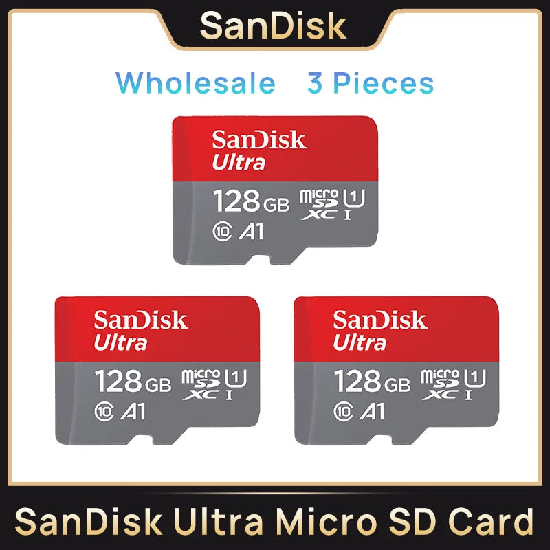 Paměťová karta SanDisk Ultra A1 Micro SD V10 C10 U1 32GB 64G 128G 256G 512G 1TB TF Flash karta pro telefon s fotoaparátem Nintendo Switch