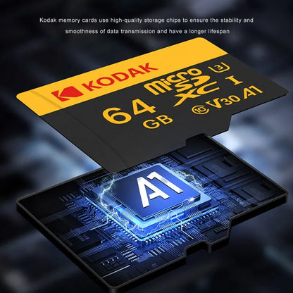 Paměťová karta KODAK Micro SD 512 GB 256 GB AŽ 90 MB/s Class10 U3 32 GB 64 GB 128 GB TF karta 4K HD Pro USB čtečku karet Adaptér Microsd