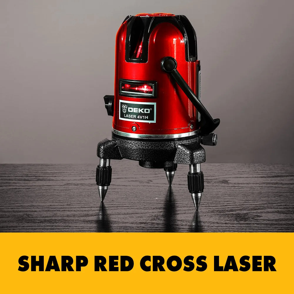 DEKO LL57/58 bodů Červená/zelená laserová vodováha Samonivelační horizontální a vertikální nastavení 360 stupňů Vyšší viditelnost