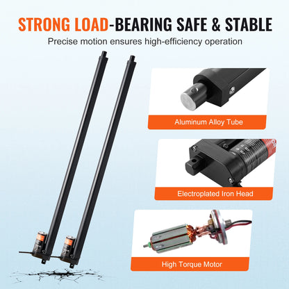 VEVOR 2PCS 12V lineární aktuátor 1000N 30palcová sada elektrického lineárního ovladače motoru IP54 Krytí pro domácí televizní stolek Zvedání pohovky