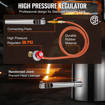 VEVOR 6 kg 12 kg tavicí pec na kov Velkokapacitní slévárna Domácí pece Kovárna s kelímkem a kleštěmi z nerezové oceli