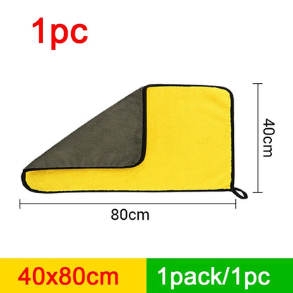 SEAMETAL Utěrka na čištění auta z mikrovlákna 600GSM Utěrky do auta Oboustranná měkká tkanina Péče o auto detaily Mytí Hadry na sušení