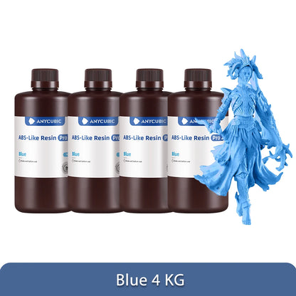 Nové 2 kusy/šarže ANYCUBIC ABS Like+ UV vytvrzování 405nm Standardní fotopolymerová pryskyřice ABS 3D pryskyřice Vysoce přesná pro LCD
