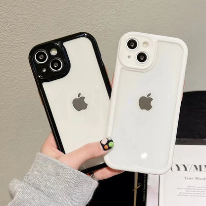 Pouzdro na telefon Candy Color pro iPhone 14 11 12 13 Pro Max X XR XS 7 8 SE Čirý nárazuvzdorný silikonový průhledný zadní kryt