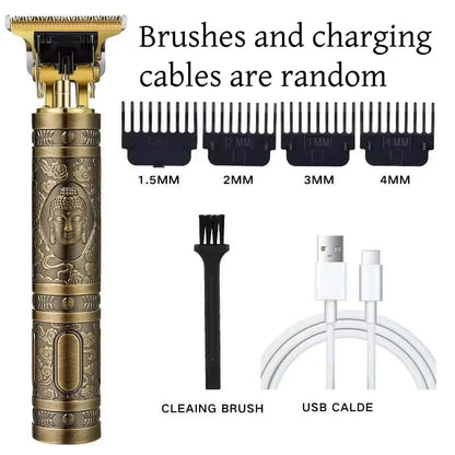 Elektrický zastřihovač vlasů Profesionální USB bezdrátový zastřihovač Profesionální zastřihovač vousů Sada pro úpravu vlasů Stroj na stříhání vlasů