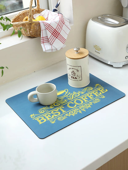 Absorpční podložka pod kávu jednobarevná prostírání kuchyňské příbory podložka na sušení láhve prostírání pro příbory podlaha koberec Odtokový polštářek na šálek a misku