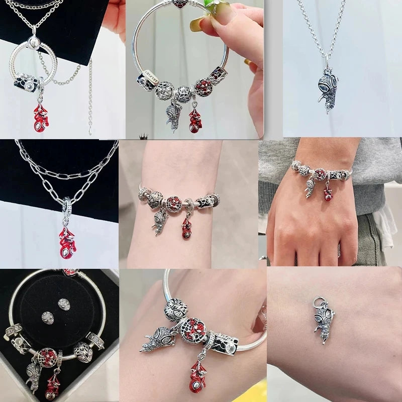 Disney Stitch Marvel Rescuer Korálky Star Charms Wars pro originální Pandora 925 mincovní stříbro náramek náhrdelník pro ženy šperky
