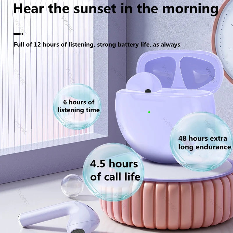 NOVÁ originální bezdrátová sluchátka Air Pro 6 TWS Fone Bluetooth sluchátka Mikropodložky do uší Sluchátka do uší Sportovní sluchátka do uší pro Xiaomi