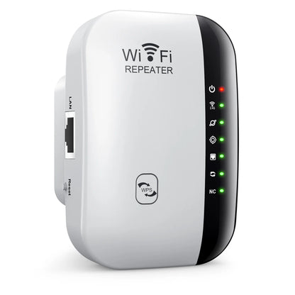 Bezdrátový WiFi opakovač 300Mbps WiFi Extender zesilovač Booster Router 802.11N WPS s dlouhým dosahem 7 stavového světla WiFi opakovač pro PC