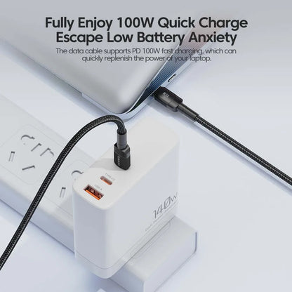 Toocki 100W kabel typu C na USB C PD 3.0 rychlé nabíjení 4.0 rychlé nabíjení typu C na typ C pro iPhone 15 Macbook Samsung Xiaomi