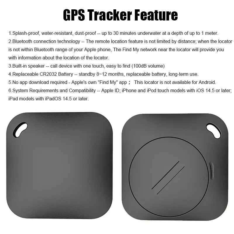 Chytrý Bluetooth GPS Tracker Spolupráce s Apple Find My APP ITag Anti Lost Reminder Device Lokátor s hodnocením MFI Klíč k autu Pet Kids Finder