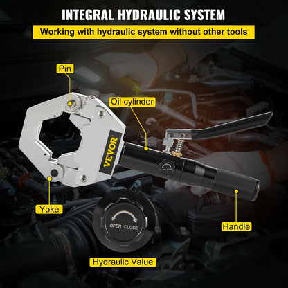 VEVOR Manuální sada AC krimpovacích hadic 71500 se 7Dies Hydraulický krimpovací nástroj na hadice Hydraulický lis Sada na opravu automatické klimatizace