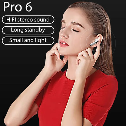 # Pro6 Bezdrátová Bluetooth sluchátka Sluchátka Tws Mini Heaset s nabíjecím pouzdrem Vodotěsná sluchátka