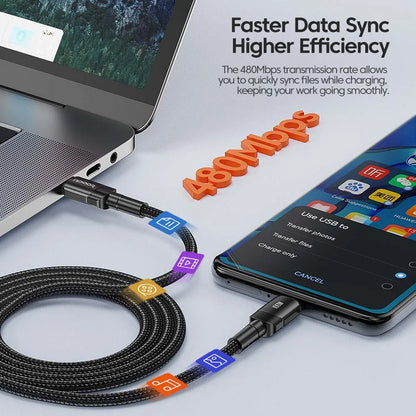 Toocki 100W kabel typu C na USB C PD 3.0 rychlé nabíjení 4.0 rychlé nabíjení typu C na typ C pro iPhone 15 Macbook Samsung Xiaomi