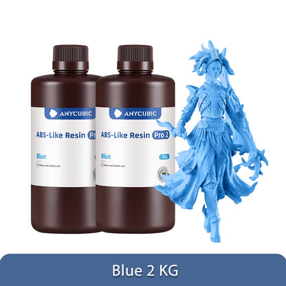 Nové 2 kusy/šarže ANYCUBIC ABS Like+ UV vytvrzování 405nm Standardní fotopolymerová pryskyřice ABS 3D pryskyřice Vysoce přesná pro LCD
