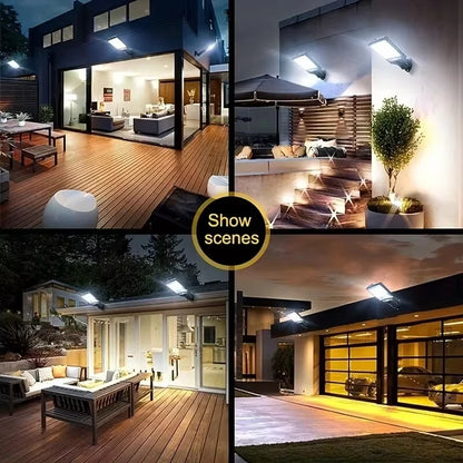 4/6/8ks 108 COB senzor Street 3 světelné režimy Venkovní voděodolné bezpečnostní solární lampy pro dálkové ovládání zahradní terasy