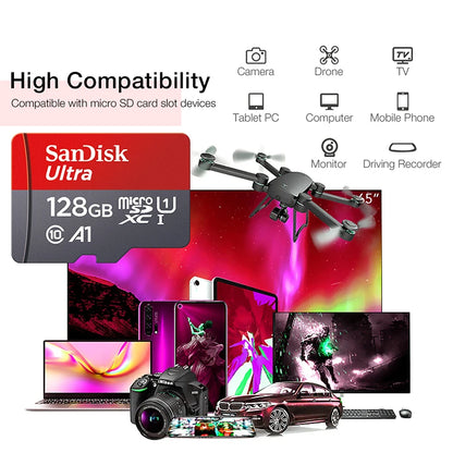 Originální paměťová karta Sandisk 256 GB 128 GB 64 GB 32 GB TF micro sd karta Class 10 UHS-1 flash karta Paměťová Microsd pro Samrtphone PC