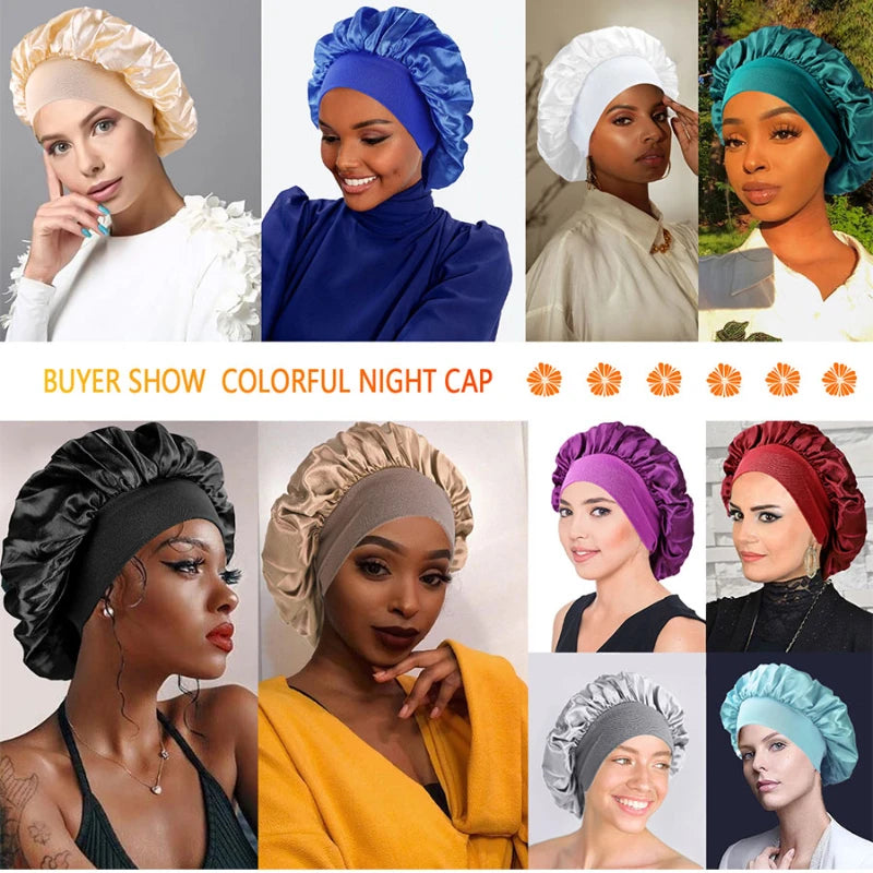 Nová 1ks Hedvábná čepice na spaní Péče o vlasy Ženy Čepice do sprchy Hlava Sprchový klobouk Vlasové doplňky Produkty do koupelny Čepice na vlasy
