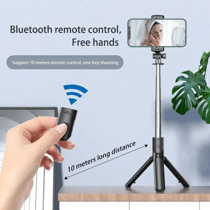 Bluetooth Wireless Selfie Stick Mini stativ Rozšiřitelná dálková spoušť pro monopod pro iPhone Držák telefonu Samsung Xiaomi