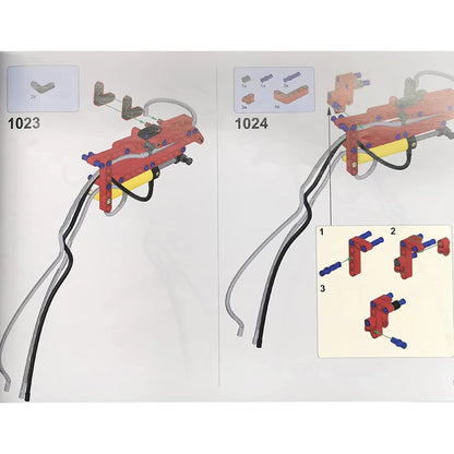 Pneumatické sady Mold King Strojírenské pneumatické válce MOC Vzduchové čerpadlo Píst Tlačné tyče, Vhodné pro Cihly Hračky Celkem 35KS