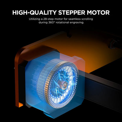 Laserový rotační válec ACMER M2 Laserový rytec Rotační válec v ose Y pro laserové řezací stroje Gravírování válcových předmětů Plechovky