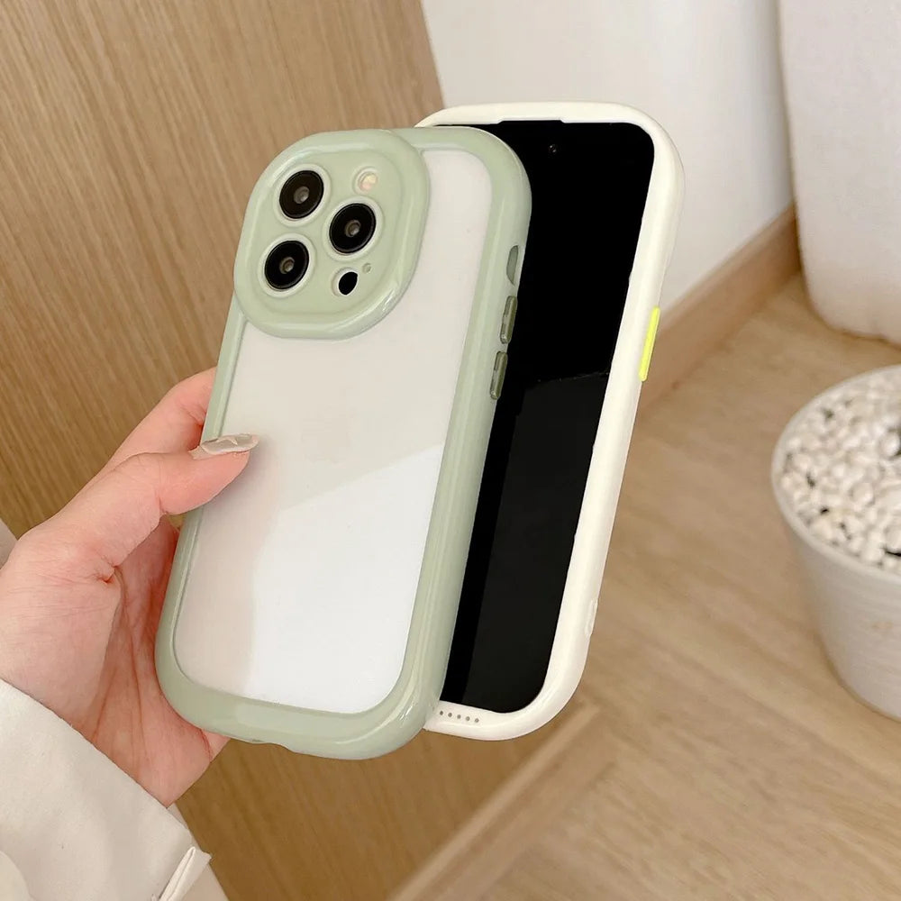 Pouzdro na telefon Candy Color pro iPhone 14 11 12 13 Pro Max X XR XS 7 8 SE Čirý nárazuvzdorný silikonový průhledný zadní kryt