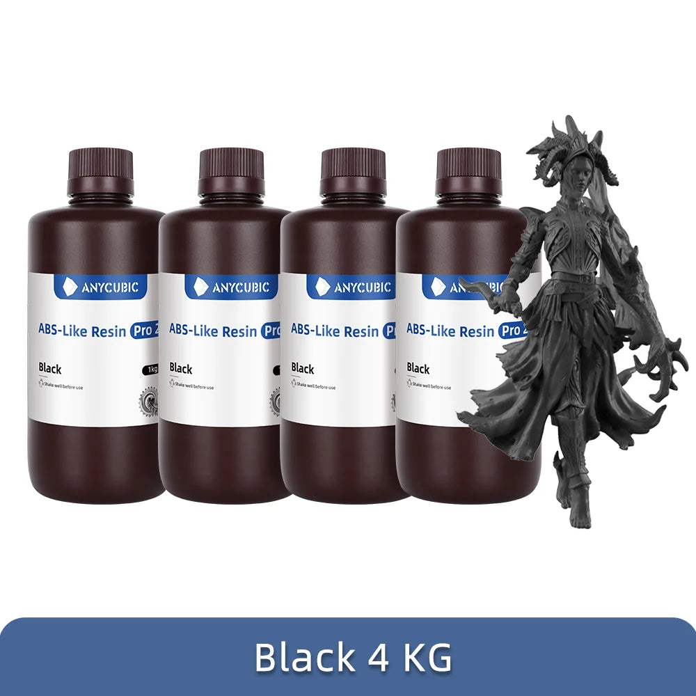 Nové 2 kusy/šarže ANYCUBIC ABS Like+ UV vytvrzování 405nm Standardní fotopolymerová pryskyřice ABS 3D pryskyřice Vysoce přesná pro LCD