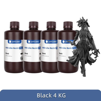 Nové 2 kusy/šarže ANYCUBIC ABS Like+ UV vytvrzování 405nm Standardní fotopolymerová pryskyřice ABS 3D pryskyřice Vysoce přesná pro LCD