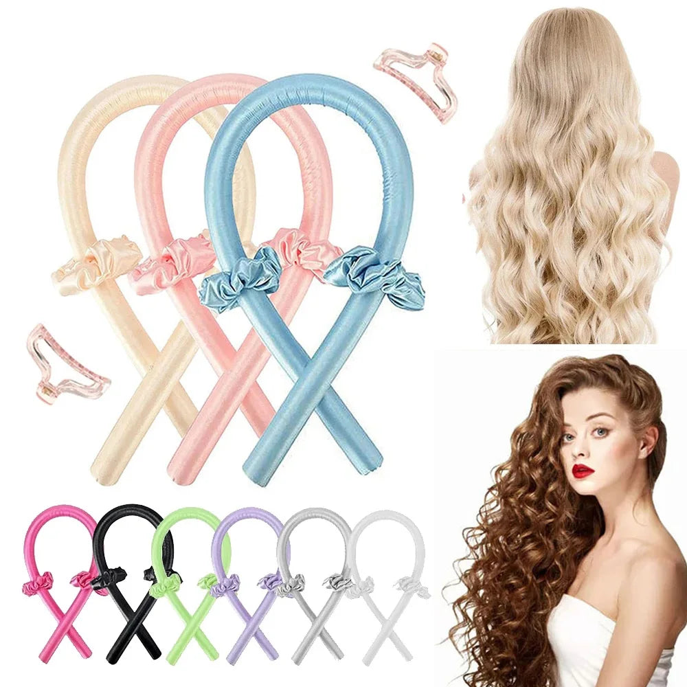 Kulma Lazy Heatless Curling S klipem Eva Sponge Foam Kulma na spaní Soft Wave Kulma na tlusté střevo Stylingové nástroje