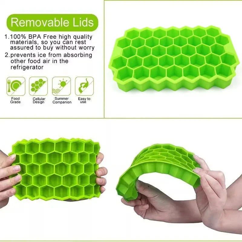 1ks Honeycomb 37 mřížkový tác na kostky bez víka DIY forma na led
