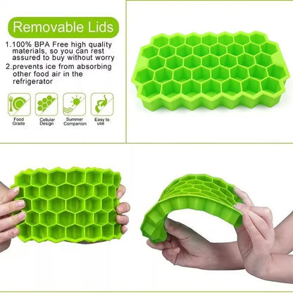 1ks Honeycomb 37 mřížkový tác na kostky bez víka DIY forma na led