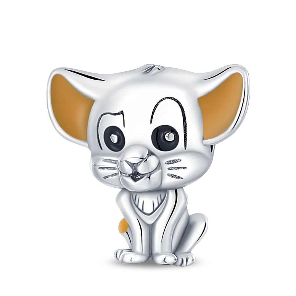 Nové 925 Sterling Silver Módní Dámské korálky s přívěskem Wolf Head Dumbo Vhodné pro náramek Pandora Náhrdelník DIY jemné šperky