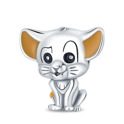 Nové 925 Sterling Silver Módní Dámské korálky s přívěskem Wolf Head Dumbo Vhodné pro náramek Pandora Náhrdelník DIY jemné šperky