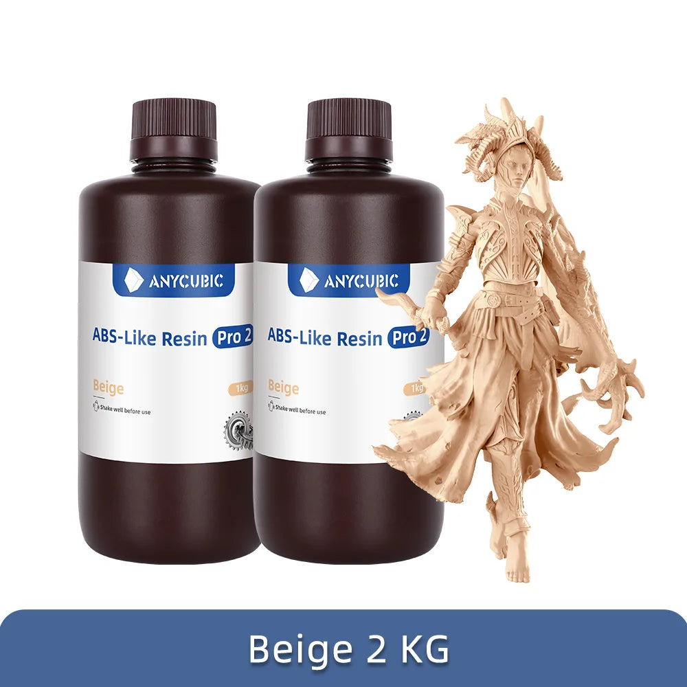 Nové 2 kusy/šarže ANYCUBIC ABS Like+ UV vytvrzování 405nm Standardní fotopolymerová pryskyřice ABS 3D pryskyřice Vysoce přesná pro LCD