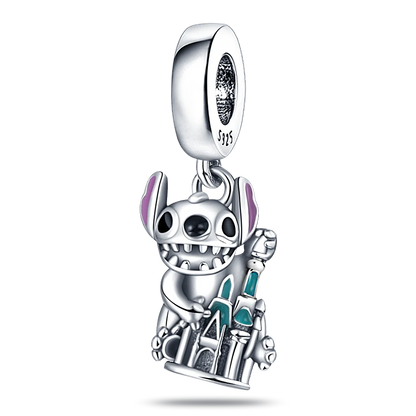 Nové 925 Sterling Silver Módní Dámské korálky s přívěskem Wolf Head Dumbo Vhodné pro náramek Pandora Náhrdelník DIY jemné šperky