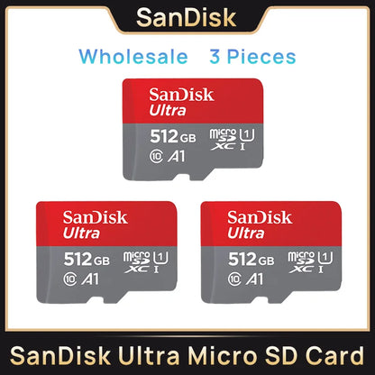 Paměťová karta SanDisk Ultra A1 Micro SD V10 C10 U1 32GB 64G 128G 256G 512G 1TB TF Flash karta pro telefon s fotoaparátem Nintendo Switch