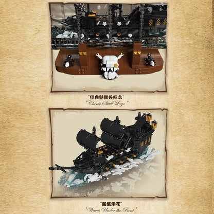 Mold King 10065 Stavební blok pirátské lodi Černá perla v láhvi Model Plachetnice Hračky Montáž Cihla Děti Vánoční dárky