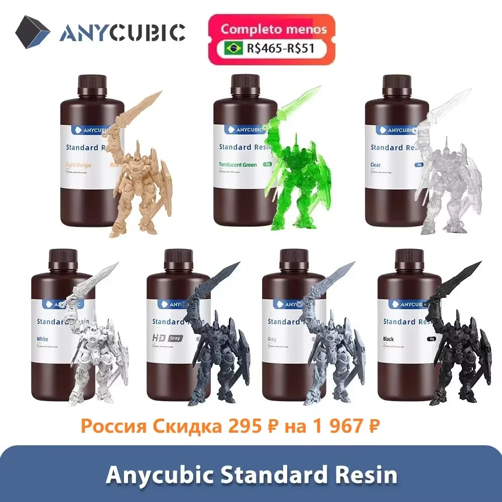ANYCUBIC 405nm UV pryskyřice pro Photon 3D tiskárnu Photon Mono X tiskový materiál LCD UV citlivý Normální 1kg Tekutina