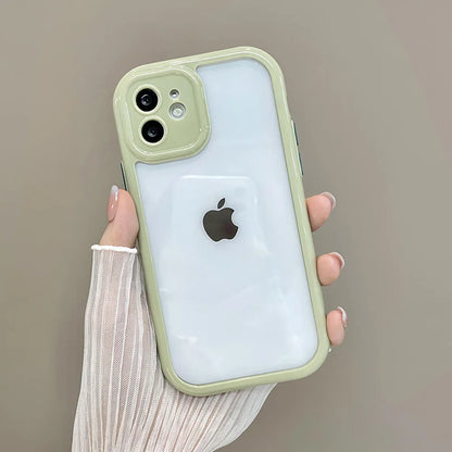 Pouzdro na telefon Candy Color pro iPhone 14 11 12 13 Pro Max X XR XS 7 8 SE Čirý nárazuvzdorný silikonový průhledný zadní kryt