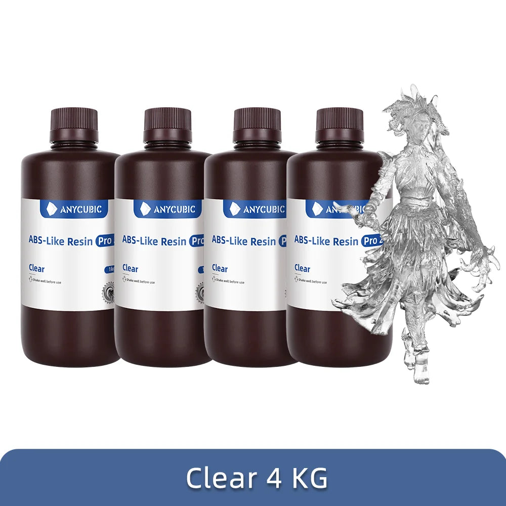 Nové 2 kusy/šarže ANYCUBIC ABS Like+ UV vytvrzování 405nm Standardní fotopolymerová pryskyřice ABS 3D pryskyřice Vysoce přesná pro LCD