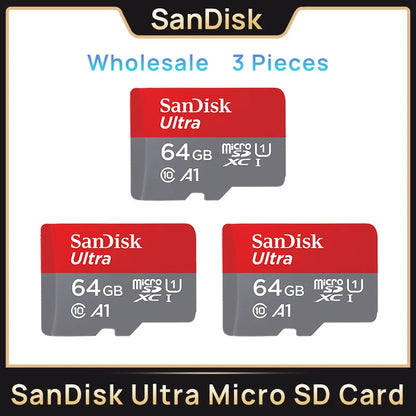 Paměťová karta SanDisk Ultra A1 Micro SD V10 C10 U1 32GB 64G 128G 256G 512G 1TB TF Flash karta pro telefon s fotoaparátem Nintendo Switch