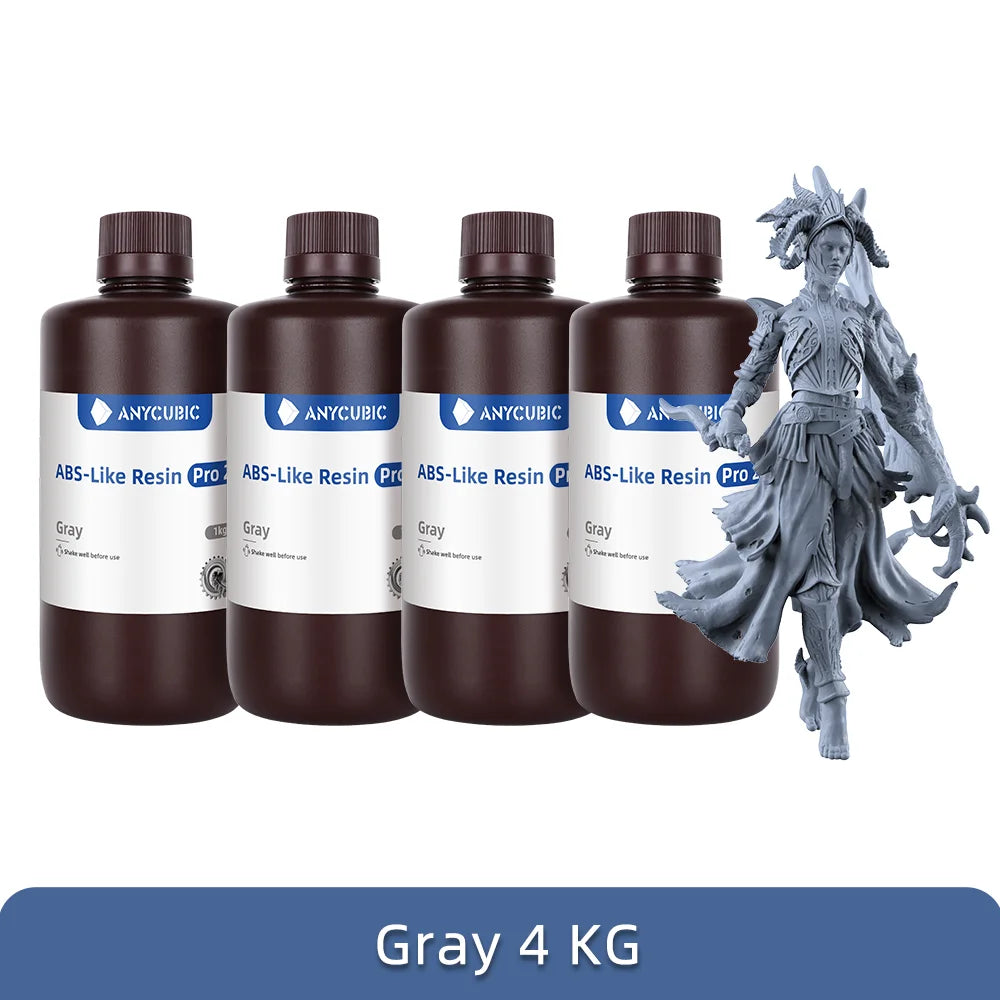 Nové 2 kusy/šarže ANYCUBIC ABS Like+ UV vytvrzování 405nm Standardní fotopolymerová pryskyřice ABS 3D pryskyřice Vysoce přesná pro LCD