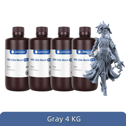 Nové 2 kusy/šarže ANYCUBIC ABS Like+ UV vytvrzování 405nm Standardní fotopolymerová pryskyřice ABS 3D pryskyřice Vysoce přesná pro LCD