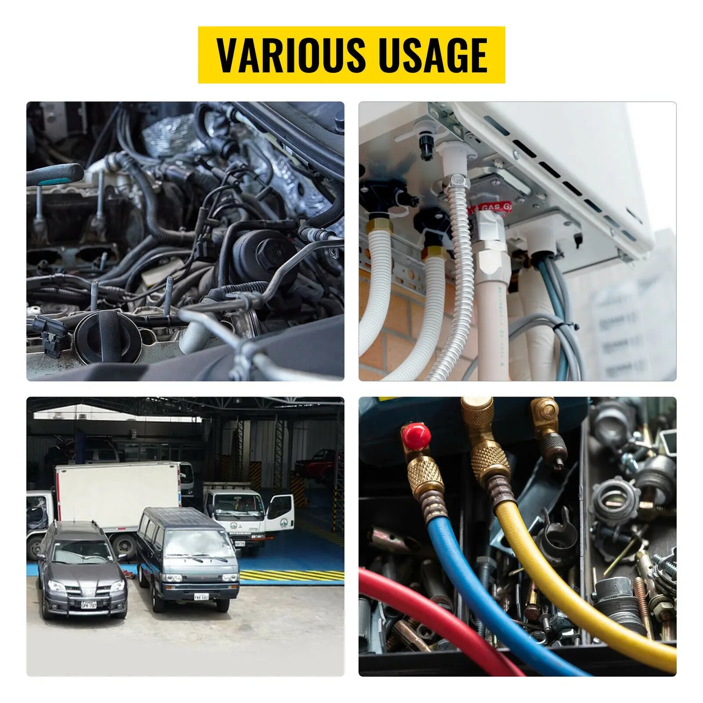 VEVOR Manuální sada AC krimpovacích hadic 71500 se 7Dies Hydraulický krimpovací nástroj na hadice Hydraulický lis Sada na opravu automatické klimatizace