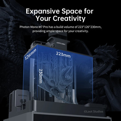 ANYCUBIC Photon Mono M7 Pro UV Resin 3D tiskárna 10'' 14K LCD 3D tiskárna s automatickým doplňováním pryskyřice Vysoká rychlost tisku 223
