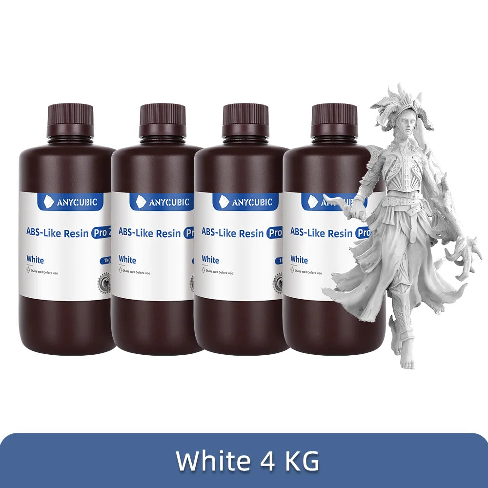 Nové 2 kusy/šarže ANYCUBIC ABS Like+ UV vytvrzování 405nm Standardní fotopolymerová pryskyřice ABS 3D pryskyřice Vysoce přesná pro LCD