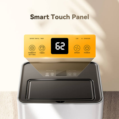 Solayce PD12R-02EE Dehumidifier 12L/24h, 3.2L Large Water Tank, Digital Humidity Display, Coverage Area 35㎡(376 sq. ft), 24H Timer, Ideal for Laundry Drying, Bedroom, Basement, Garage &amp; Kitchen