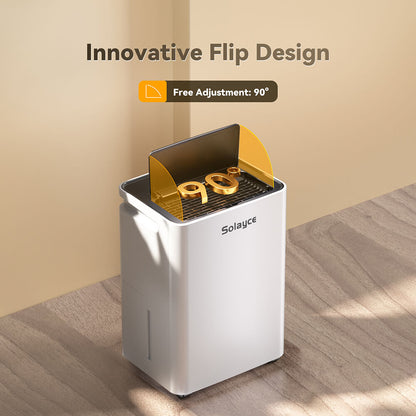 Solayce PD16R-02EE Dehumidifier 16L/24h, 3.2L Large Water Tank, Digital Humidity Display, Coverage Area 50㎡(538 sq. ft), 24H Timer, Ideal for Laundry Drying, Bedroom, Basement, Garage &amp; Kitchen